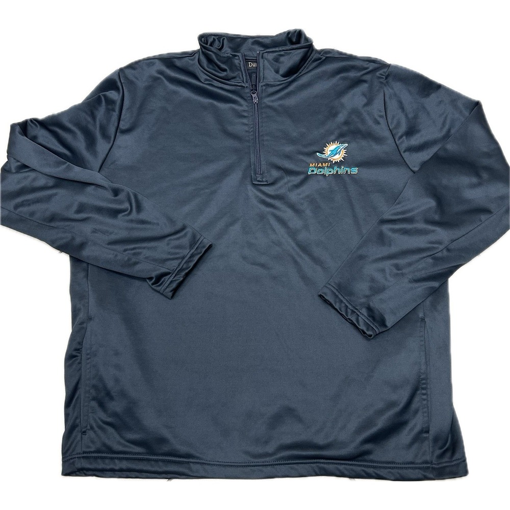 Dunbrooke Miami Dolphins Quarter Zip Sweater XL